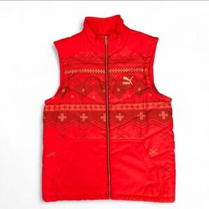 Puma Vibrant Red Patterned Vest